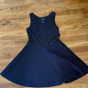 Sally Miller Kids Fit and Flare Navy Dress